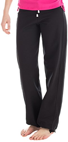 Winshape WTE8 damskie spodnie treningowe do fitnessu, na czas wolny czarny czarny M