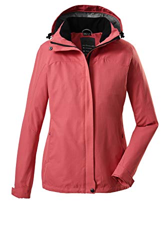 Killtec damska kurtka funkcyjna z odpinanym kapturem, czerwona, 52 Fuchsia 40 24073-000
