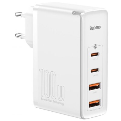 Baseus GaN2 Pro 2x USB + 2x USB-C 100W biały |