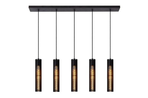 Lucide Lionel 73406/05/30 lampa wisząca zwis 5x40W E27 czarny