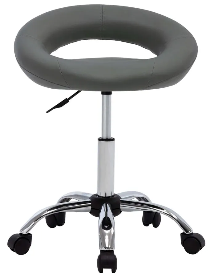 Elior Szary tapicerowany taboret kosmetyczny - Vivvi