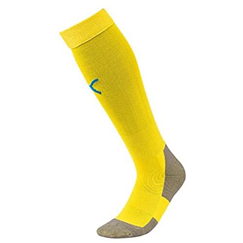 PUMA Męskie skarpety Team Liga Socks Core żółty Cyber Yellow-electric Blue Lemonada 31-34 (Herstellergröße: 1)