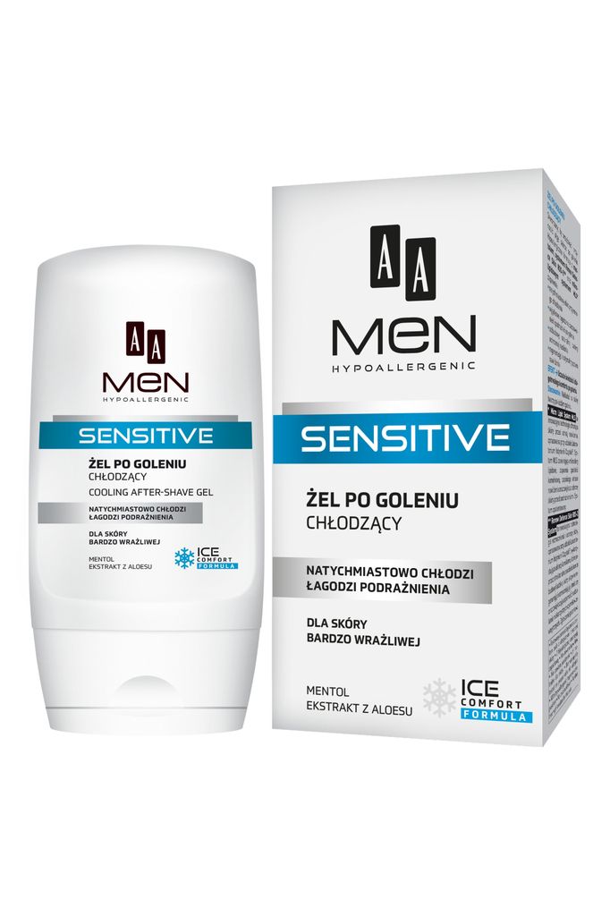 AA Cosmetics AA Men Hypoallergenic Żel po goleniu chłodzący Sensitive  100ml