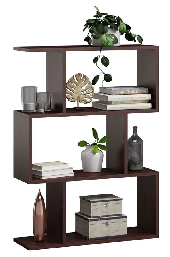 Regał do salonu na książki wenge C9-S76