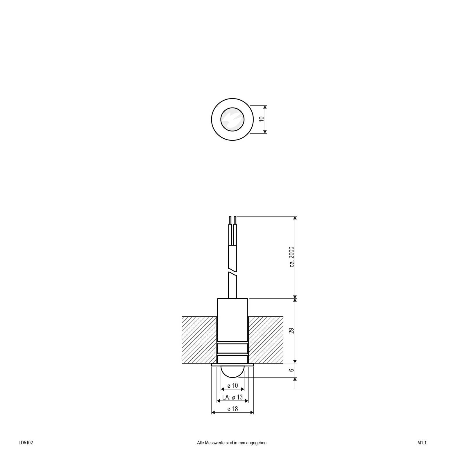 EVN EVN LD5102 oprawa 12V IP68 0,3W 830, soczewka