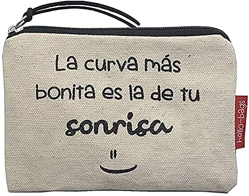 Econanos Hellobags2019 płócienna i plażowa torba na zakupy, 14 cm, biała (BLANCO)