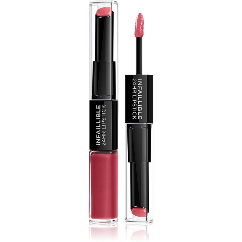 Loreal Paris Paris Infallible 24H długotrwała pomadka i błyszczyk do ust 2 w 1 odcień 804 Metro Proof Rose 6 ml