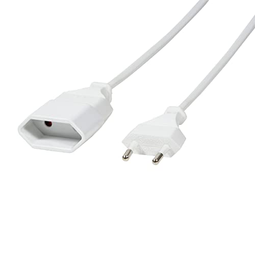 Logilink Kabel zasilający Netzkabel Euro CEE 7/16 Stecker zu Dose 2m Wei CP126
