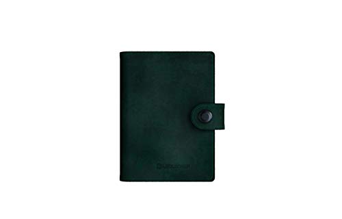 Ledlenser Lite Portfel, matowy ciemny las, zintegrowana ochrona RFID, ładowalna lampka LED, 150 lumenów, etui na karty (dowody tożsamości, karty bankowe, ...) USB-C, portmonetka, skórzane etui
