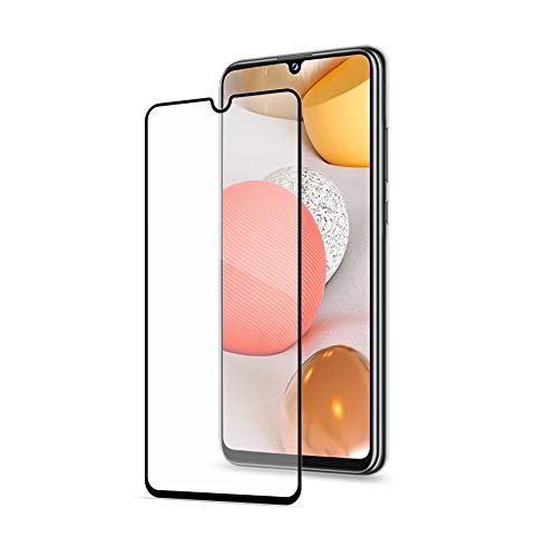 Celly Folia ochronna na wyświetlacz 2D do Samsung Galaxy A42, szkło hartowane, stopień twardości 9H, zapobiega pozostawianiu odcisków palców, odporna na zarysowania, czarna krawędź
