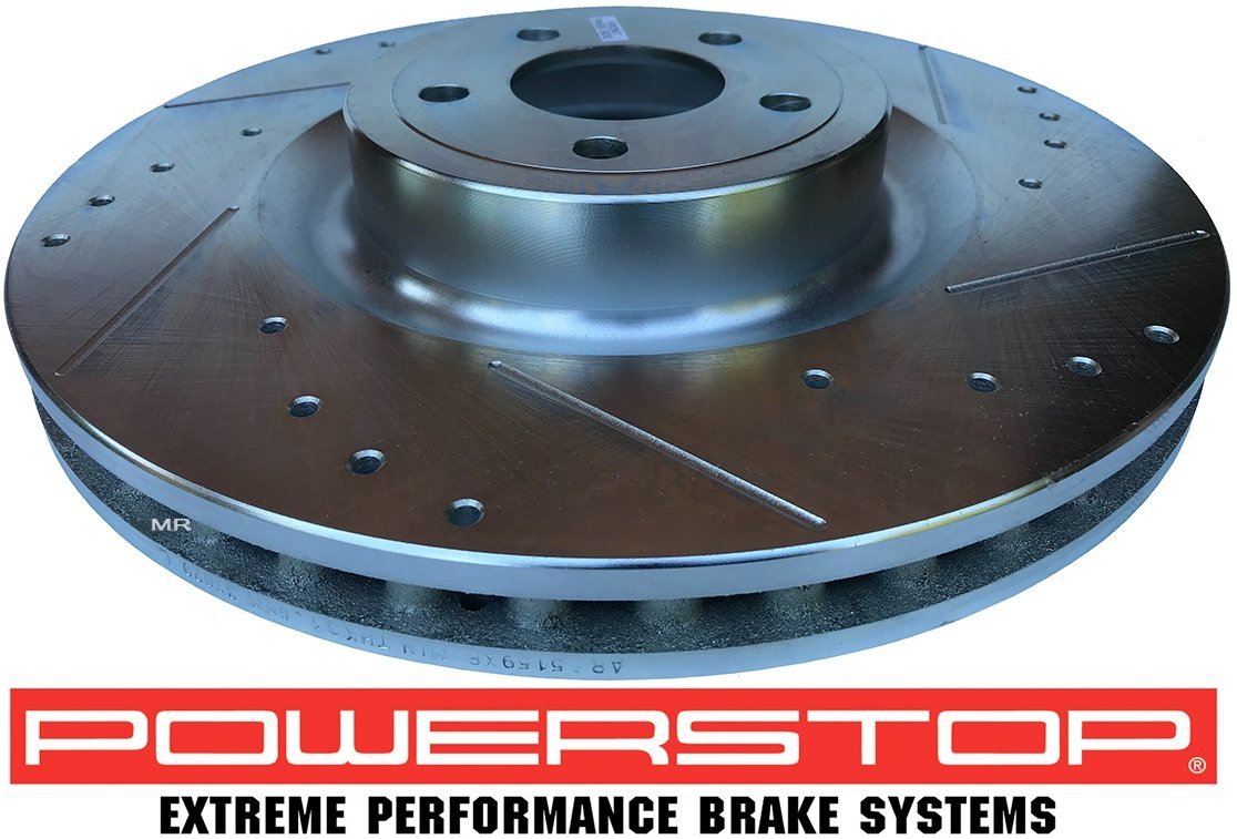 Przednia WIERCONA NACINANA tarcza hamulcowa POWERSTOP 380mm Ford Mustang GT 2015- brembo system