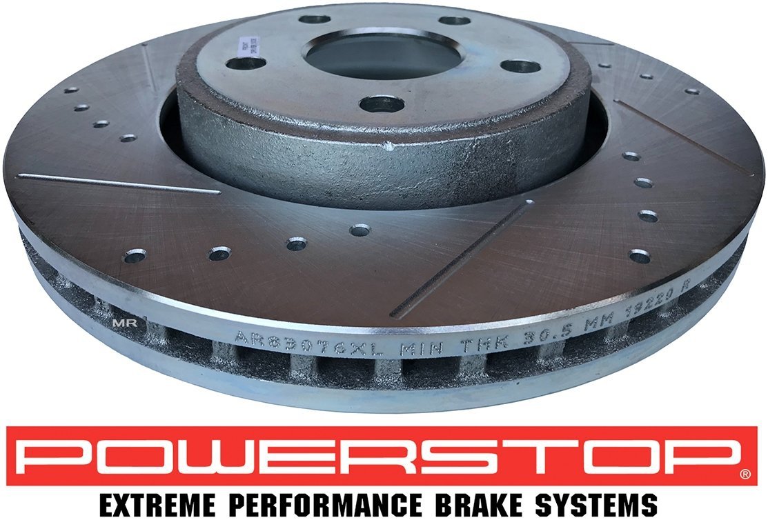 Przednia WIERCONA NACINANA tarcza hamulcowa POWERSTOP 330mm Jeep Grand Cherokee 3,6 V6