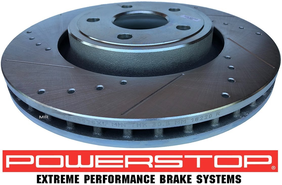 Przednia WIERCONA NACINANA tarcza hamulcowa POWERSTOP 350mm Jeep Grand Cherokee 2011-