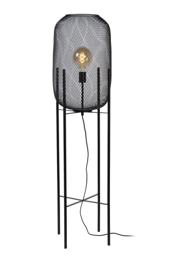 Lucide MESH czarna śr. 35cm. E27 Lampa podłogowa stojąca 45785/01/30