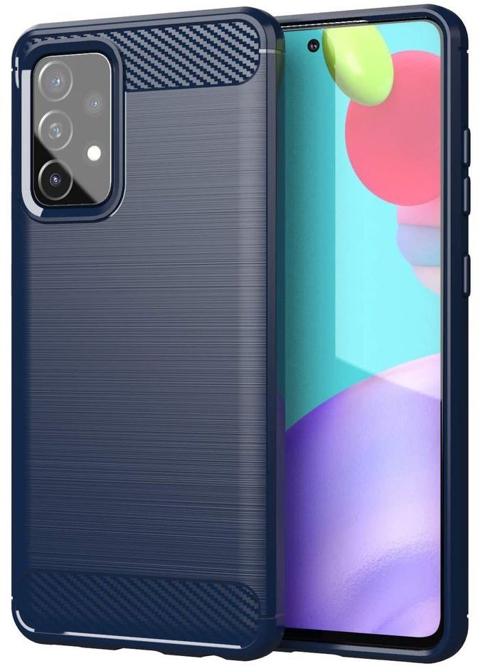 Samsung Carbon Case elastyczne etui pokrowiec Galaxy A72 4G niebieski