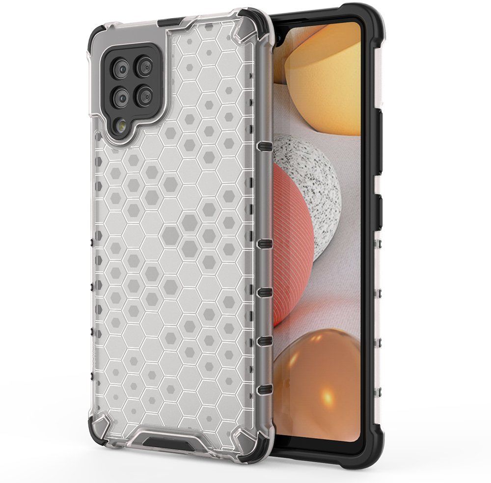 Samsung Honeycomb etui pancerny pokrowiec z żelową ramką Galaxy A42 5G przezroczysty
