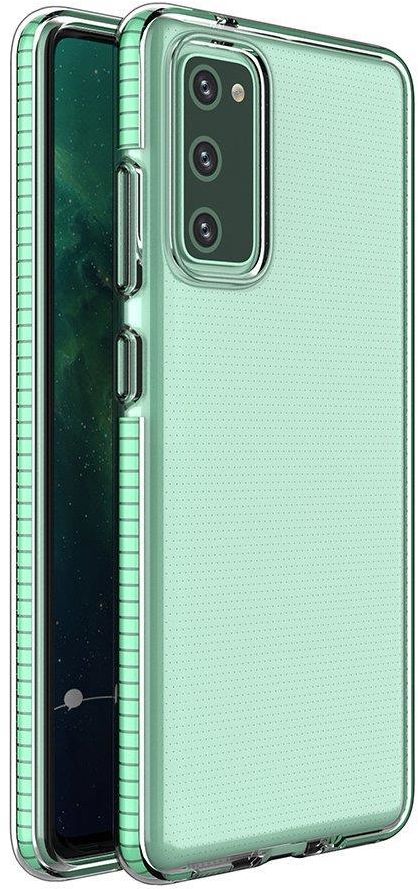 Samsung Spring Case pokrowiec żelowe etui z kolorową ramką do Galaxy A72 4G miętowy