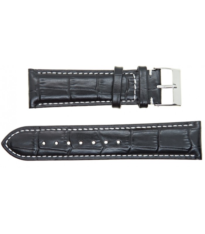 PASEK TEKLA 22MM CZARNY Z BIAŁYM OBSZYCIEM K11 - W KRAKOWIE