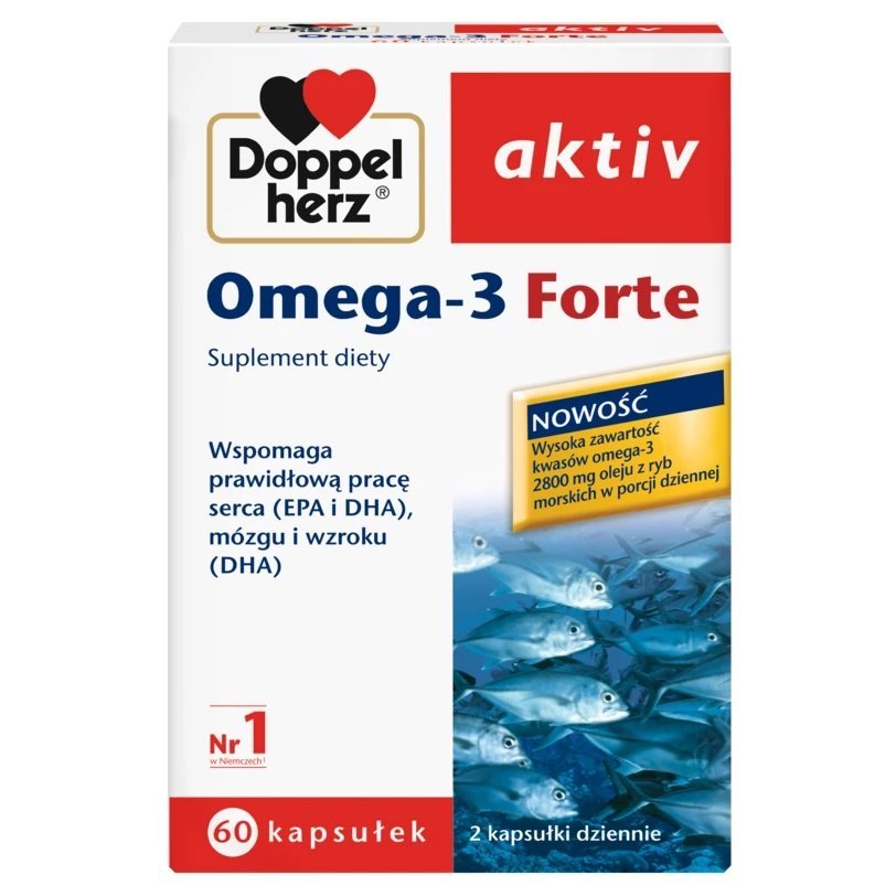 Queisser Pharma GMBH & CO. DoppelHerz Aktiv Omega-3 Forte 60 kapsułek 3732241