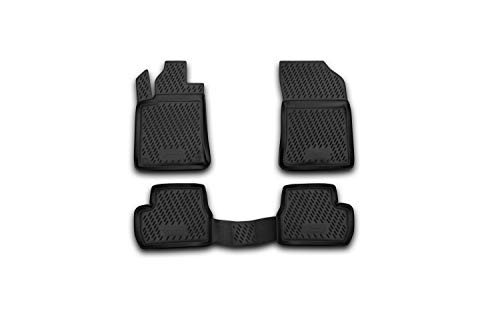 Element EXP.CARCRN00031 dopasowane dywaniki premium antypoślizgowe gumowe - Citroen C3 - rok: 10-20, czarne