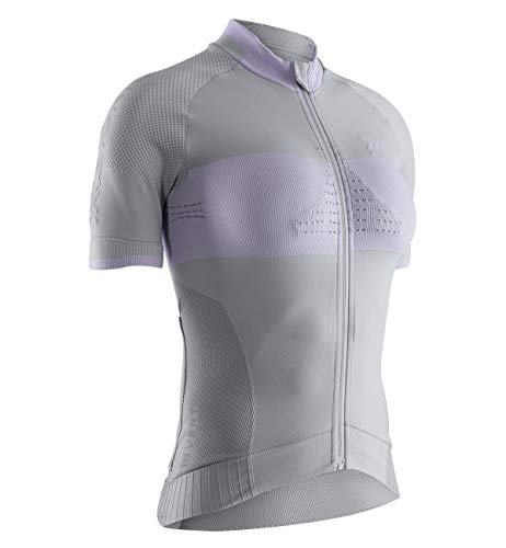 X-Bionic damska koszulka z krótkim rękawem Invent 4.0 Bike Race Dolomite Grey/Magnolia Purple S