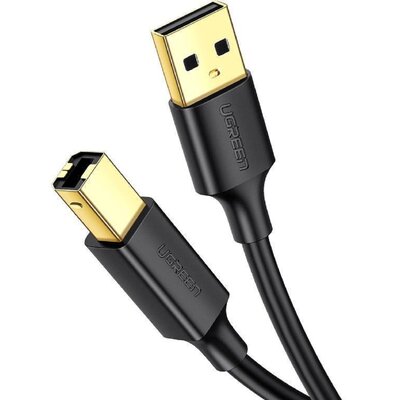UGREEN Ugreen kabel do drukarki, wtyk A na wtyk B, pozłacane końcówki, do urządzeń, HP, Canon, Lexmark, Epson, Dell