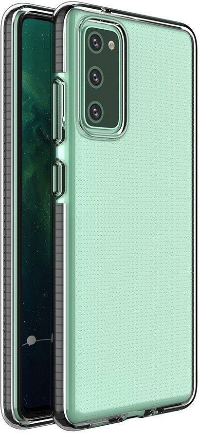 Samsung Spring Case pokrowiec żelowe etui z kolorową ramką do Galaxy A02s EU czarny