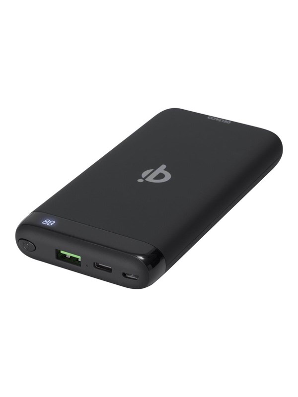 Deltaco Power bank 10 000 mAh Qi 10 W USB-C PD