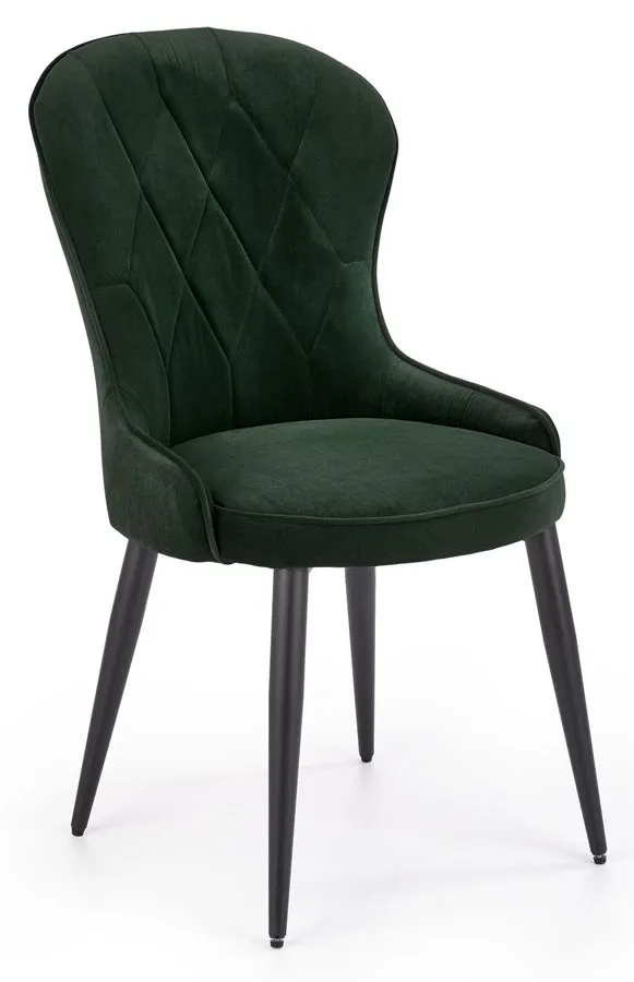 Zielone stylowe krzesło welurowe L8-B61