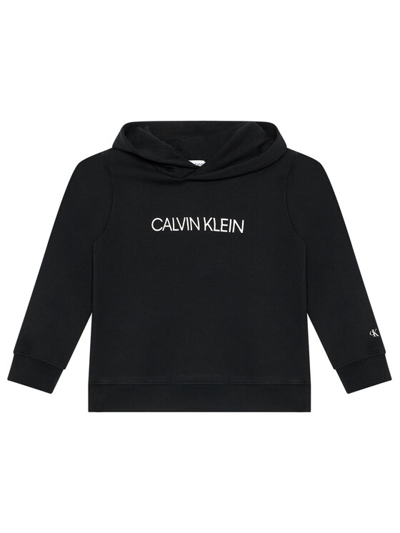 Calvin Klein Jeans Bluza Institutional Logo IU0IU00163 Czarny Regular Fit