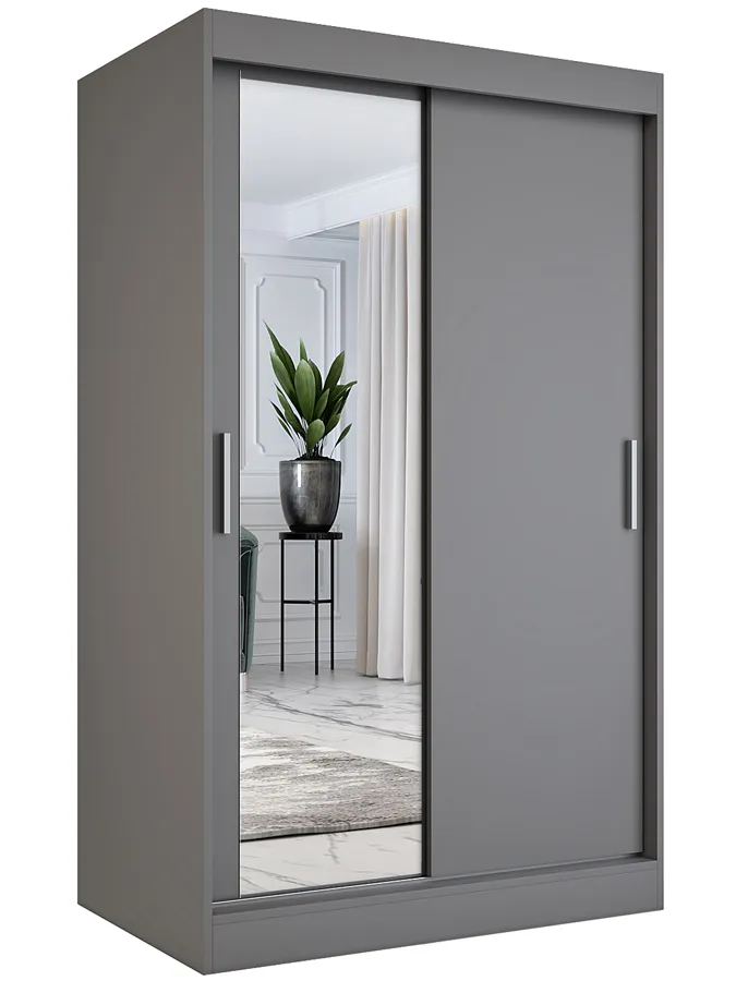 Antracytowa szafa przesuwna D4-L45