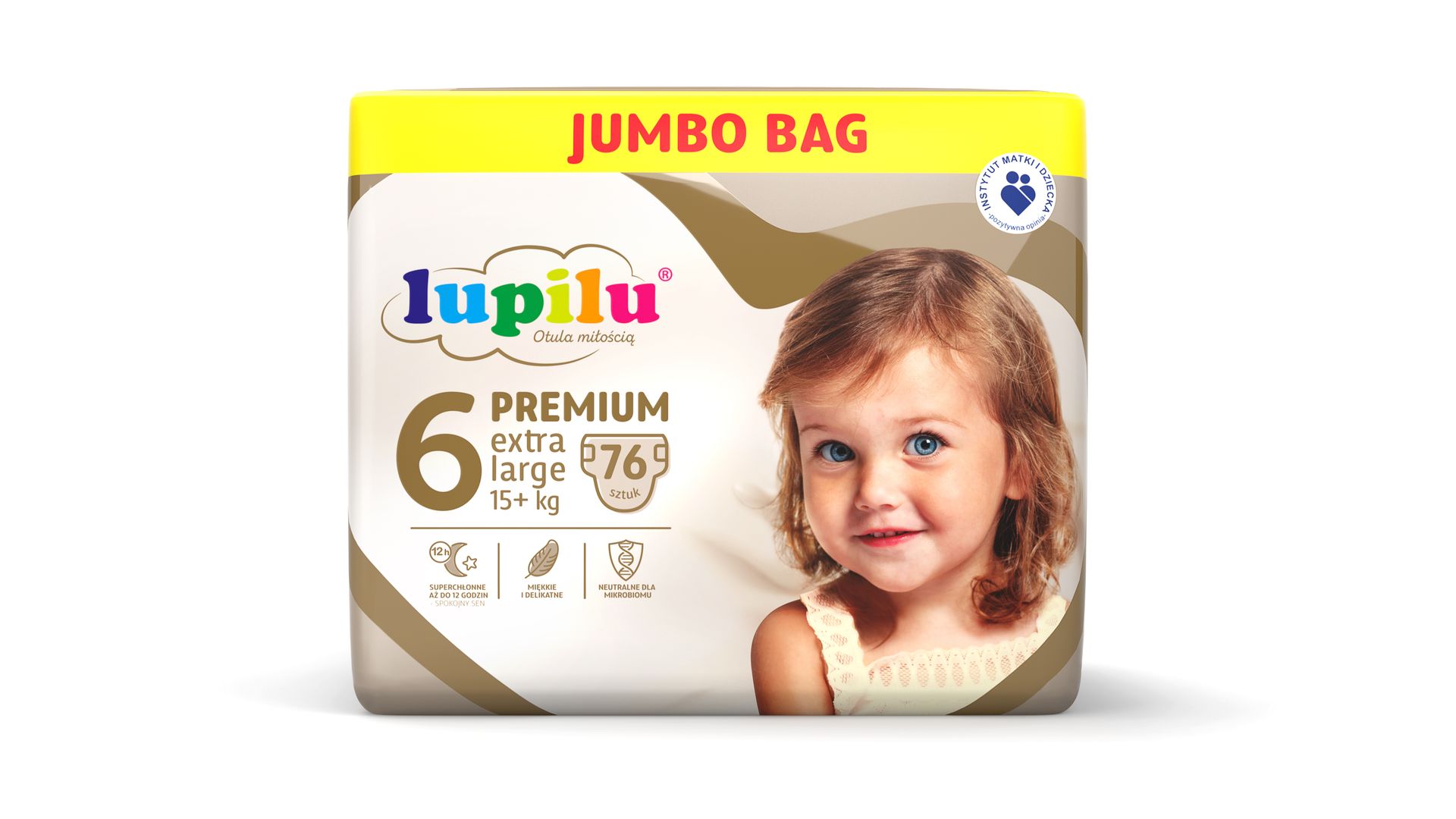 LUPILU Pieluchy PREMIUM 6 Extra large (15+ kg) 76 sztuk