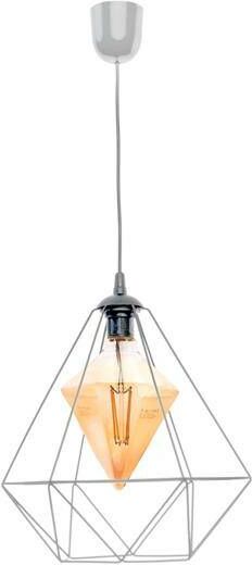 Lampa wisząca ALAMBRE, szara, 1xE27, MLP4132 + żarówka 4W w zestawie