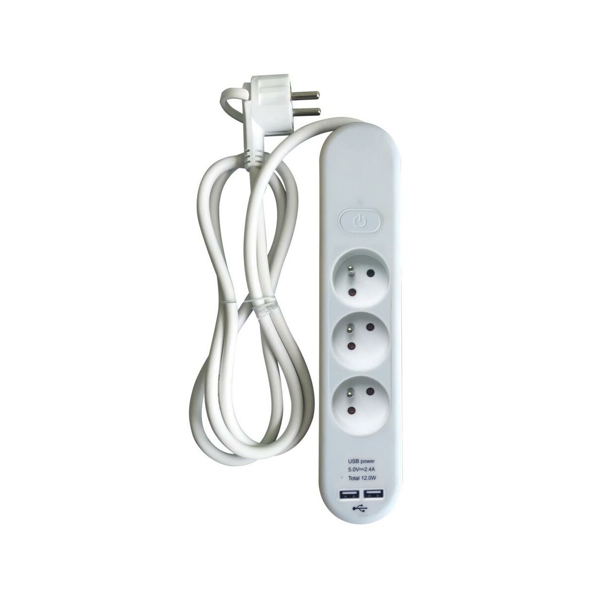 HBF LEXMAN listwowy z wyłącznikiem 3x2P 2 x USB 1.5 m LEXMAN