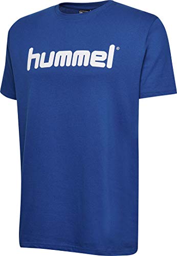 Hummel Hmlgo Cotton koszulka męska z logo niebieski niebieski (True Blue) S 203513-7045