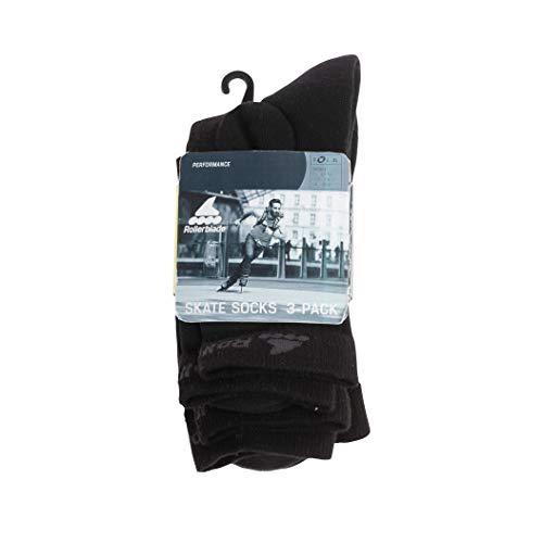 Rollerblade Sock Skate 3-pak, unisex dorośli, unisex_dorośli, 06A90300 100 l, czarny, L