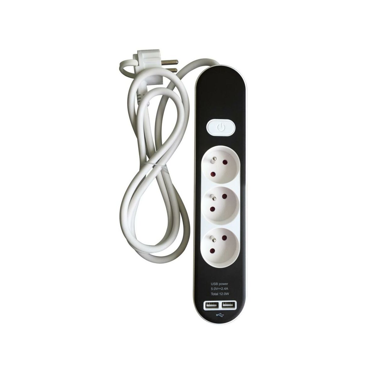 Przedłużacz listwowy z wyłącznikiem 3x2P 2 x USB 1.5 m LEXMAN