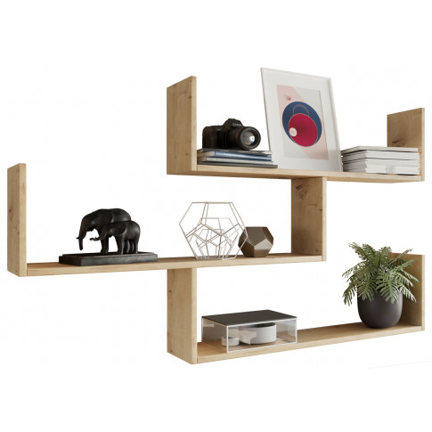 Wisząca Półka Na Książki Dąb Artisan 110X28X214 T9-W53