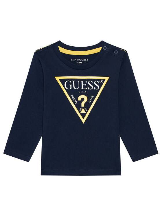 Guess Bluzka L84I29 K8HM0 Granatowy Regular Fit