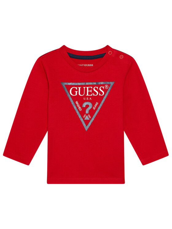 Guess Bluzka N84I24 K8HM0 Czerwony Regular Fit