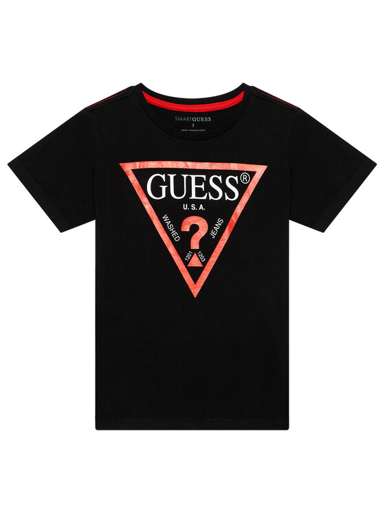 Guess T-Shirt N73I55 K8HM0 Czarny Regular Fit