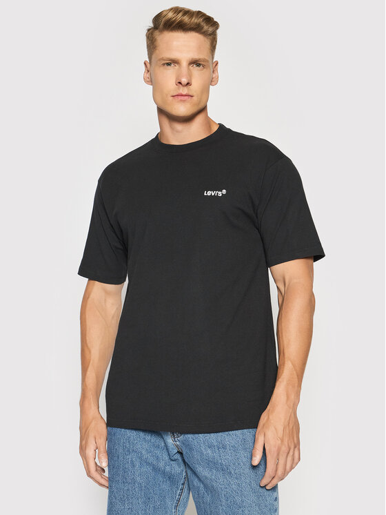 Levi's T-Shirt Red Tab A0637-0001 Czarny Boxy Fit