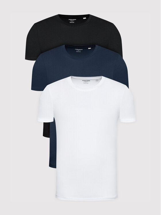 Jones Jack Komplet 3 t-shirtów Organic Basic 12191759 Kolorowy Regular Fit
