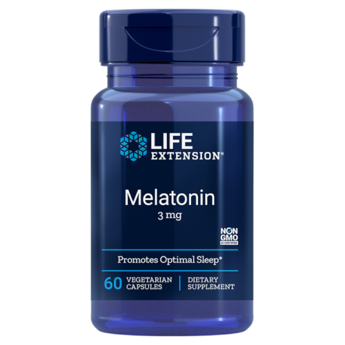 Life Extension LIFE EXTENSION Melatonin 3mg (Melatonina) 60 kapsułek wegetariańskich