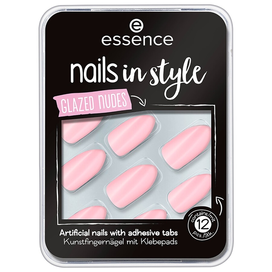 Essence Nails in Style - Glazed Nudes - Samoprzylepne tipsy - 08 Get Your Nudes On - 12 szt.