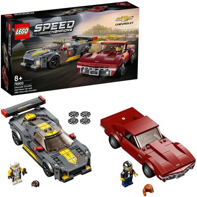 LEGO Speed Champions Samochód wyścigowy Chevrolet Corvette C8.R i 1968 Chevrolet Corvette 76903