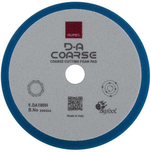 Rupes DA Coarse  twardy pad polerski do maszyn Dual Action, niebieski 150/180mm