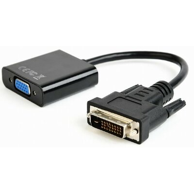 Gembird adapter DVI-D/VGA (24M/15F) czarny, blister AB-DVID-VGAF-01