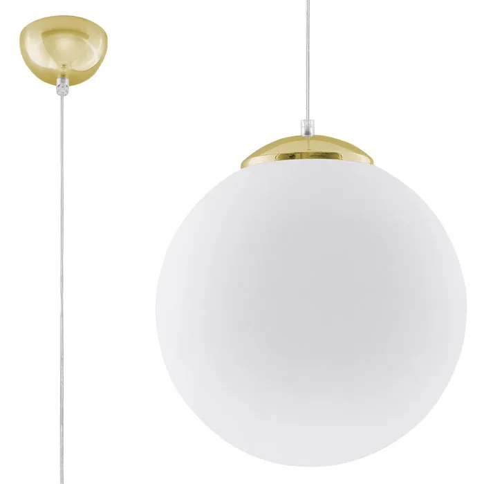 Biało-złota lampa wisząca glamour 30 cm F3-N06