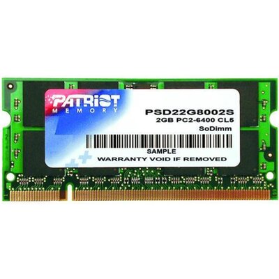 Patriot RAM SODIMM DDR2 800 2GB CL6 (PSD22G8002S)